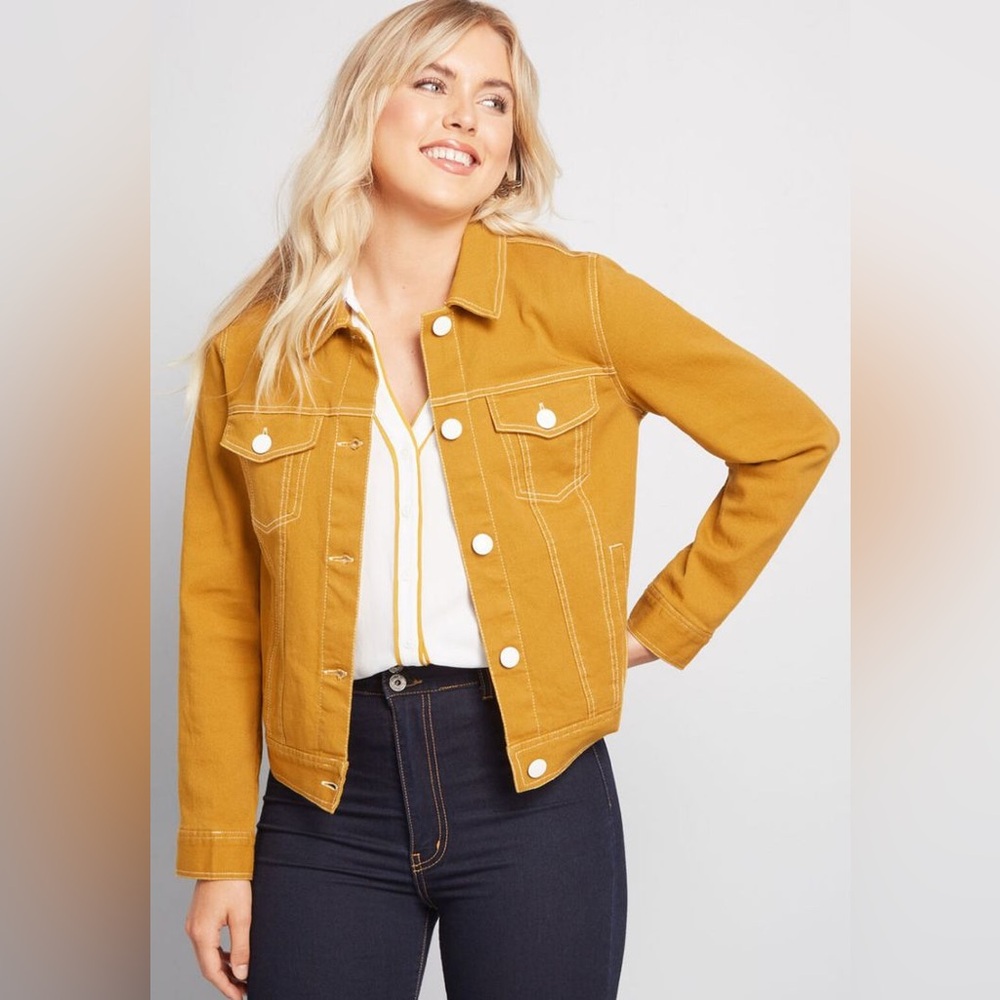 ModClot mustard yellow jean jacket